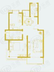月夏香樟林房型: 二房;  面积段: 100 －110 平方米;
户型图