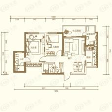 晋合金桥世家2室2厅2卫户型图