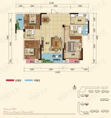 天邦钻石山4栋5栋3-A 133.7㎡户型图