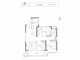 泉舜财富中心A户型户型图