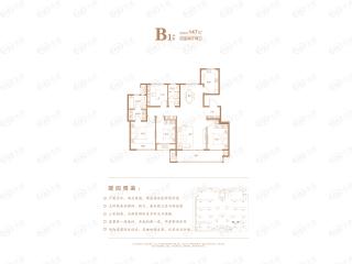 碧桂园东海·天玺绿城德达·蘭园 B1-03户型图