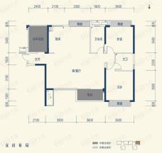 弘坤花样汇3室2厅2卫户型图