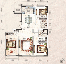 万通金府国际5号楼1门302-1302户型图