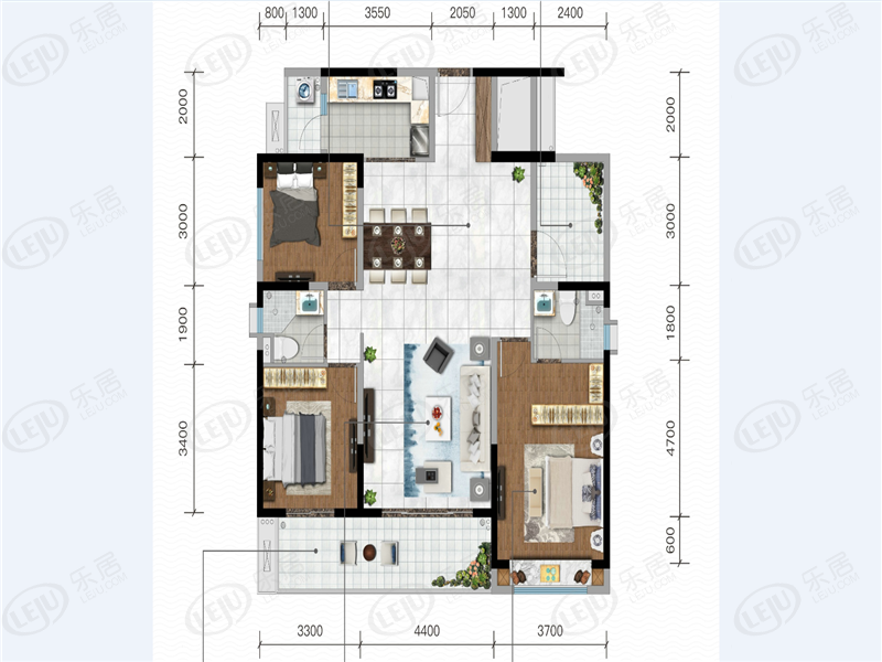 奥园誉博府户型公布 户型面积98~143㎡