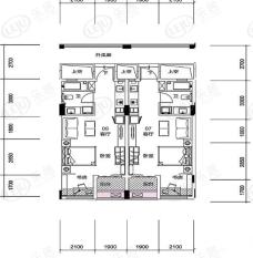 佳兆业水岸新都02030607户型1室1厅1卫户型图