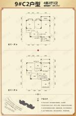 和信云水瑶一期楼中楼9#C2户型户型图