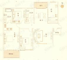 曲江诸子阶3室2厅2卫户型图