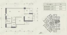 富基广场2室2厅2卫户型图