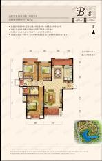 龙湖紫云台B-8-01户型户型图