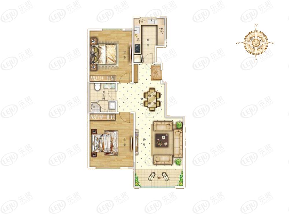 烟台市芝罘金象泰吉祥家园户型图公布 户型面积82~85㎡