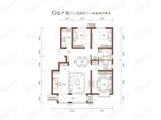 新华联悦澜湾C户型（边户）户型图