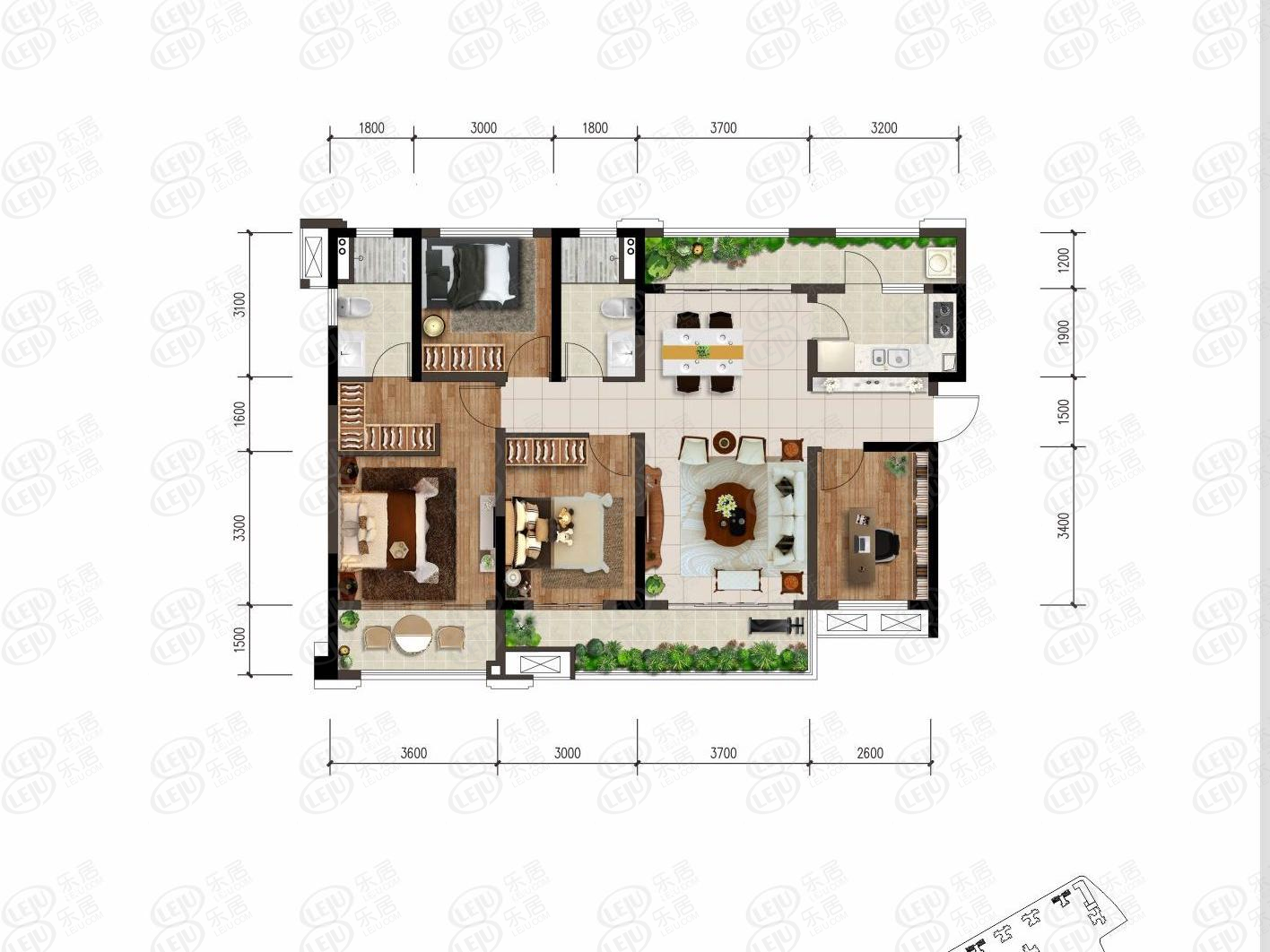 香榭里公园即将入市 户型面积94.25~129.12㎡