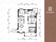 粤泰·福嘉花园3室2厅2卫户型图