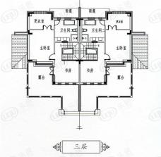 碧海庄园B1地上三层4室2卫户型图