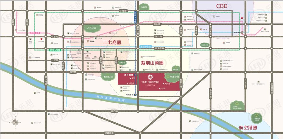 管城回族郑州绿都紫荆华庭无界最新报价新鲜出炉，约8500元/㎡，户型建面约30~96㎡