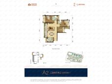 绿地涪陵城际空间站8号地块高层A2户型户型图