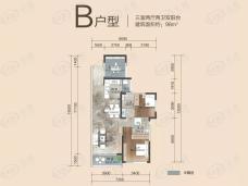 永实蔷薇国际3室2厅2卫户型图