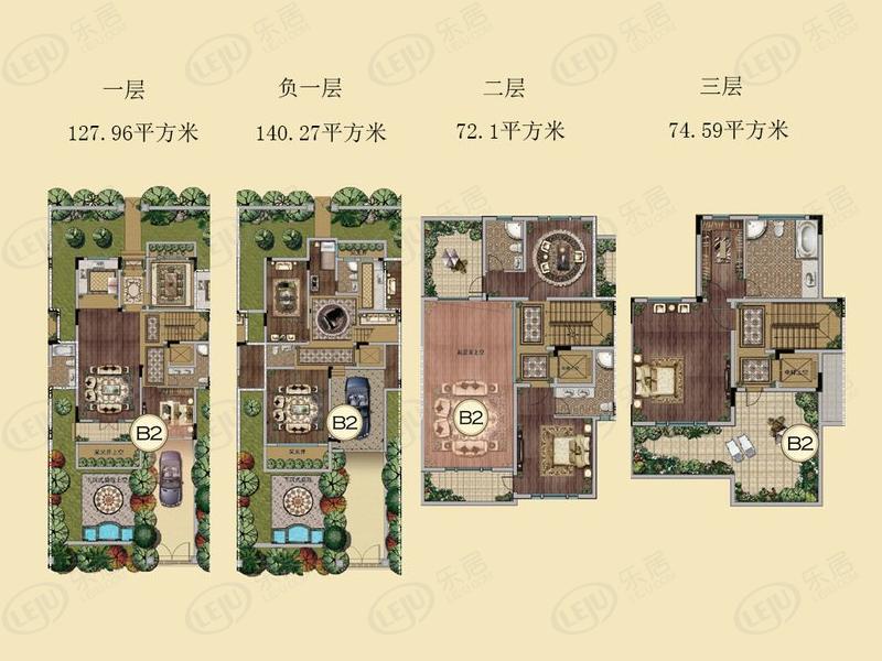 浦口通宇林语山墅 户型建面约412.93~532.79㎡