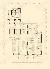 澳润公馆建筑面积276平米 四室三厅四卫户型图