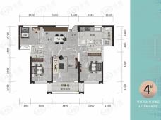 深业沙河城3室2厅2卫户型图