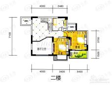 海派擎城舒适三房：3房3厅2卫（复式）二楼户型图