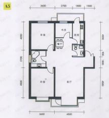 假日小城一期房型: 三房;  面积段: 101 －120 平方米;户型图