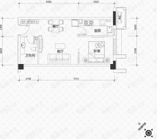 万通金府国际8号楼3门309-1309户型图