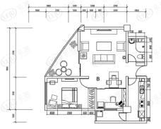 新亚洲体育城一期商务公寓C户型户型图