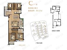 龙湖云峰原著C户型户型图