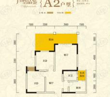 张坝天府花园2室2厅1卫户型图