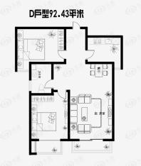 咱们2室2厅1卫户型图