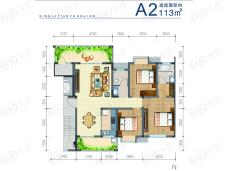 鼎立天府水岸A2户型户型图