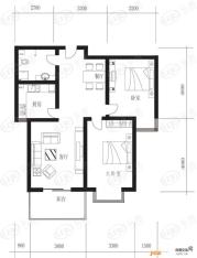 新橙空间新橙空间b2户型两室两厅两卫103.5平米户型图