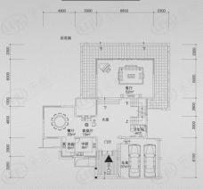 泰达天海国际别墅-V5-一层平面图 4室3厅5卫户型图