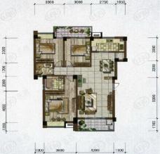 世欧彼岸城3室2厅2卫户型图