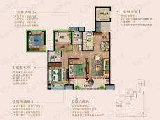 禧苑3室2厅2卫户型图