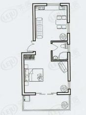 广成东方名城54m2户型图