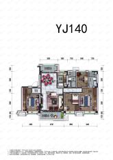 碧桂园锦熙府4室2厅2卫户型图