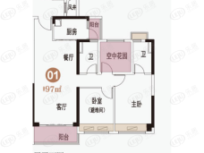 碧桂园岭南盛世T4-01户型户型图