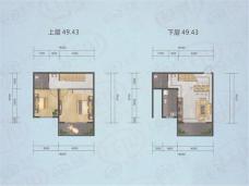 南湖郡2室2厅2卫户型图