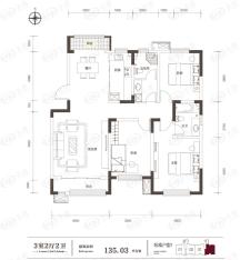 松江城洋房02户型户型图