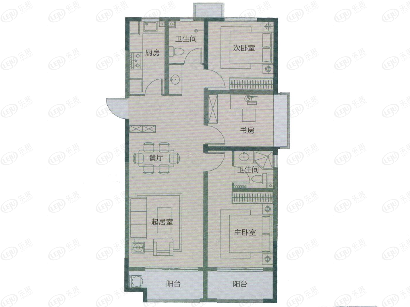 青啤•榴芳郡户型推荐 户型面积94~140㎡