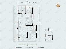 融创金成江南府3室2厅2卫户型图