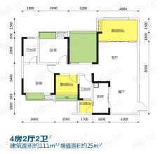 汇东星城汇东星城2G户型户型图