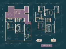 汇润城星海E-1户型四室三厅四卫243.26㎡户型图