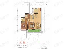 金科集美天辰3室2厅2卫户型图