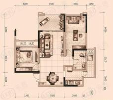 东海阿特豪斯5户型 2室2厅1卫 8栋5号房(标准层) 建面81.89平米户型图