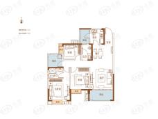 国欣向荣府清馨三居D户型户型图