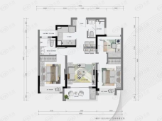 香港置地·上河公元A户型户型图