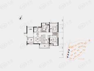 五矿崇文金城20/21/41/42栋06户型户型图